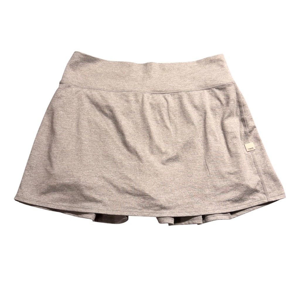 Vuori Womens Volley Skort Heather Grey Pleated Athletic Tennis Skirt Medium